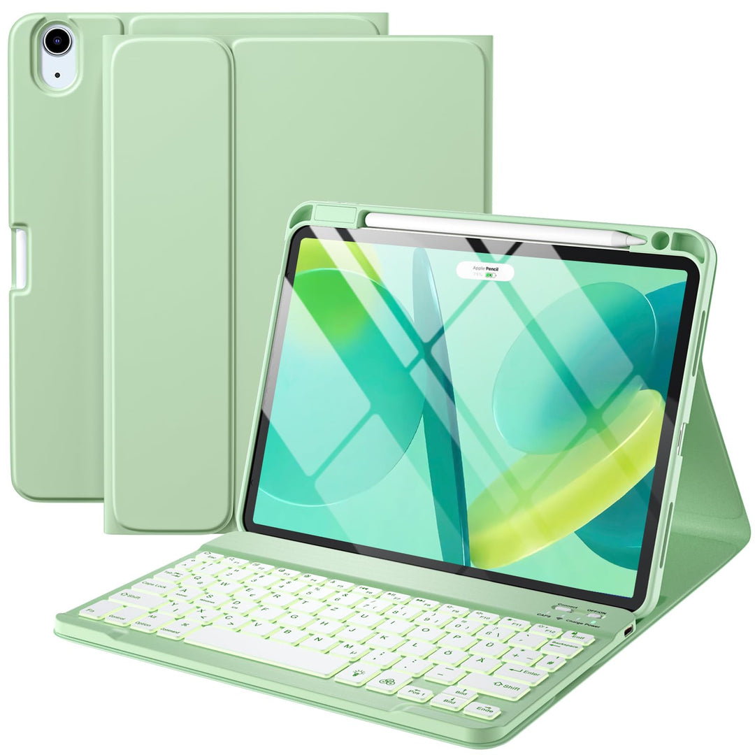 Vobafe Hülle mit Tastatur für iPad Air 11 Zoll M4 2026/M3 2025/M2 2024, iPad Air 5 4 2022 2020 10,9"