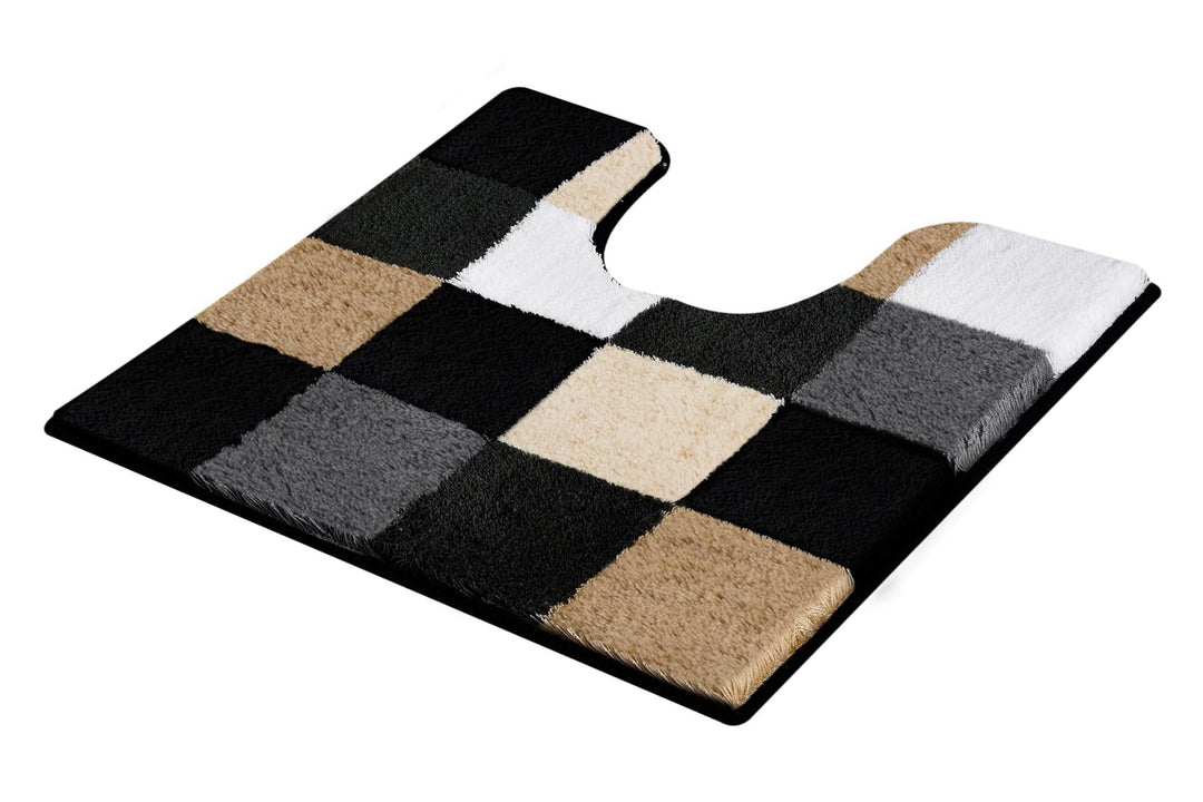 Kleine Wolke 5426926129 WC-Vorleger Caro 55 x 55 cm schwarz Schwarz 55 x 55 cm, Schwarz 55 x 55 cm