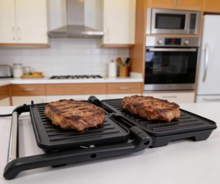 Sandwich Toaster Grill Panini Tortilla 1200W Non-stick coating 180° CAL