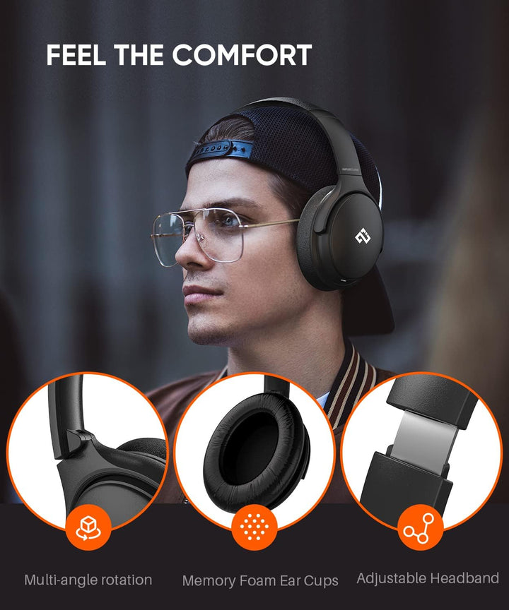 INFURTURE Noise Cancelling Kopfhörer Bluetooth 5.0,Drahtlose Over-Ear-Kopfhörer,Hi-Fi-Stereo-Tiefbas