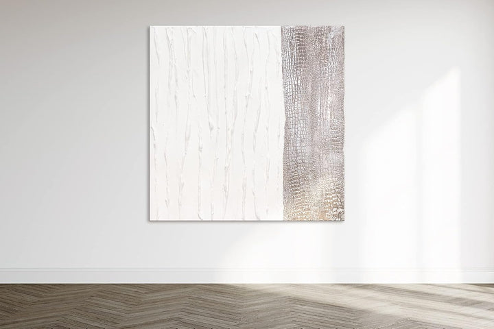 YS-Art Luxus Abstrakt Acryl Gemälde auf Leinwand Life 4 handgemalt Wandbilder Wohnzimmer modern Wohn