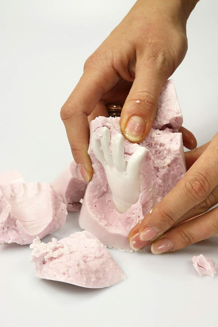 Lucky Hands® Abformpulver 3D Pro - Alginat Schnellabformmasse mit Farbindikator für Hand und Fussabd