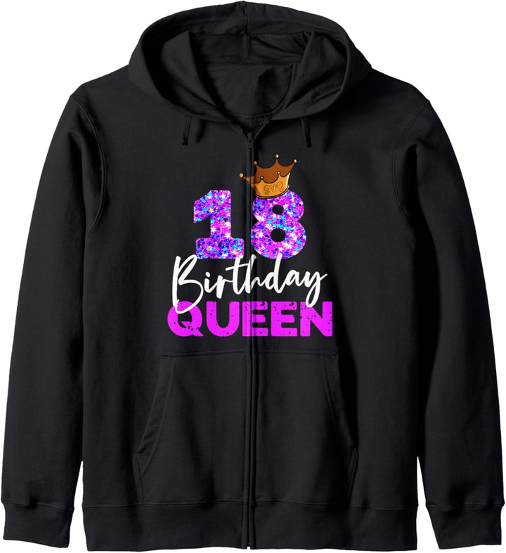 18ter Geburtstag Birthday Queen Geschenk zum 18. Geburtstag Kapuzenjacke