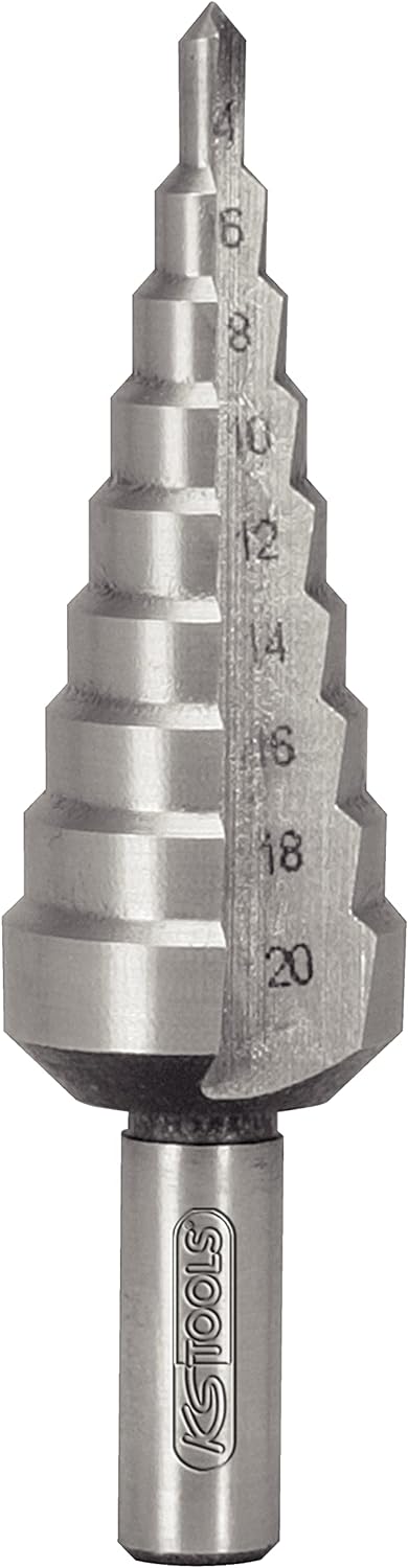 KS Tools 330.2210 HSS Stufenbohrersatz zweischneidig 3-teilig 4 bis 30mm