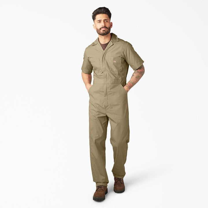 Dickies Herren Short Sleeve Coverall Arbeitsoverall S Kurz Khaki, S Kurz Khaki