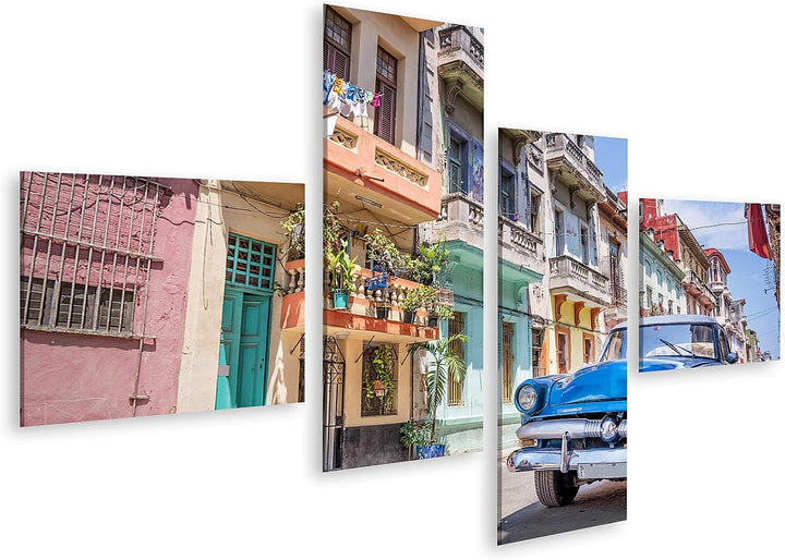 islandburner Bild auf Leinwand Vintage Classic American Car In Havanna Kuba Bilder Wandbilder Poster