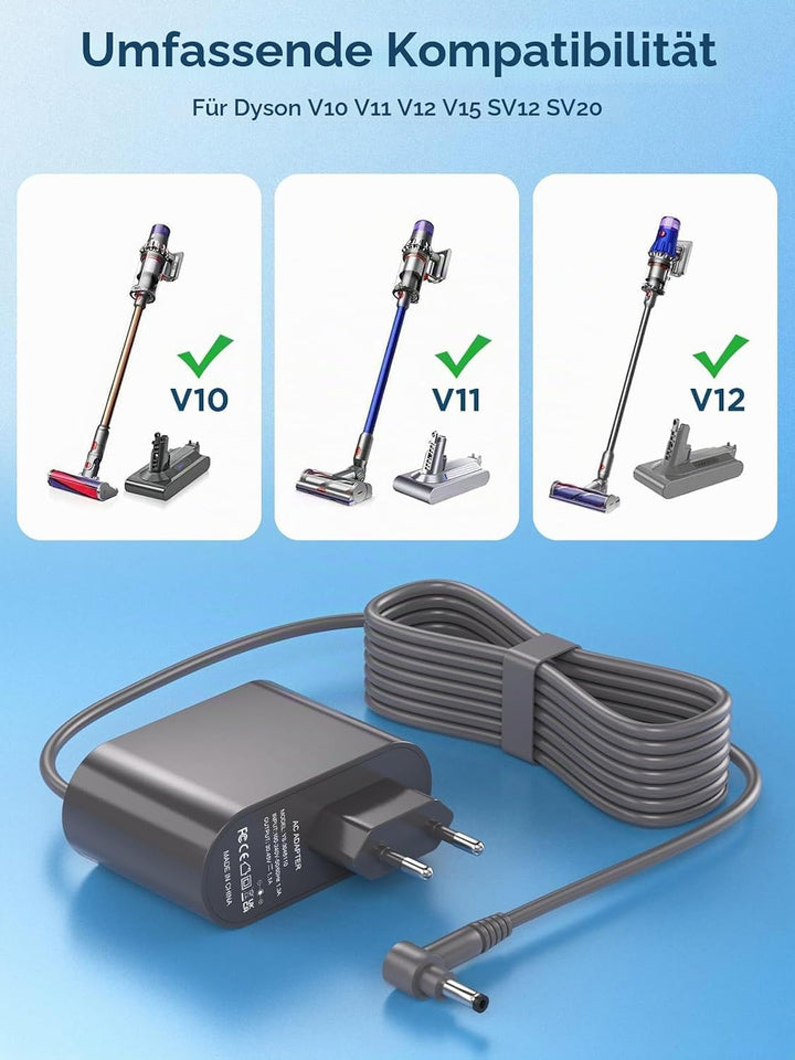 30.45V LadeKabel Ladegerät für Dyson V10 V11 V12 V15 SV12 SV14 SV15 SV16 SV20 SV22, Netzteil für Dys
