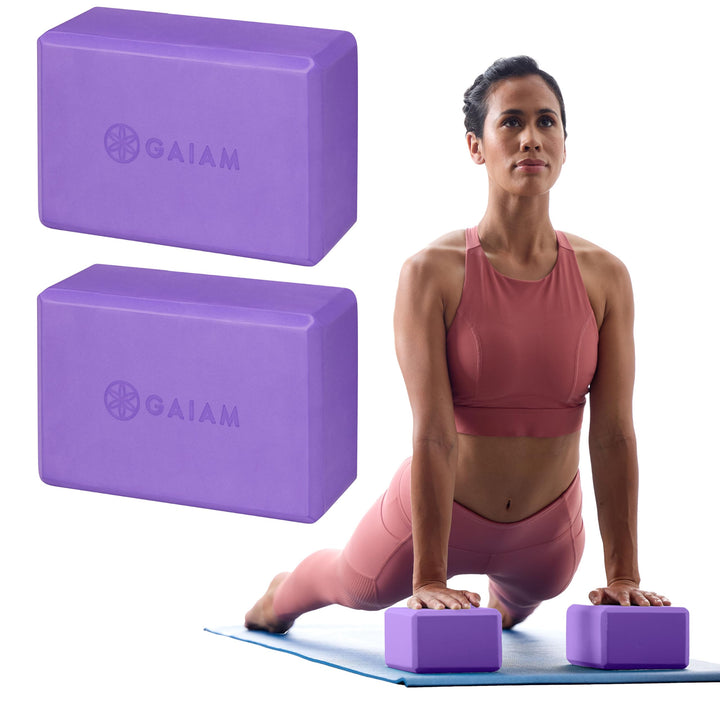 KRETIX Gaiam Essentials Yoga-Block (2er-Set) - stützende, weiche, rutschfeste Schaumstoffoberfläche