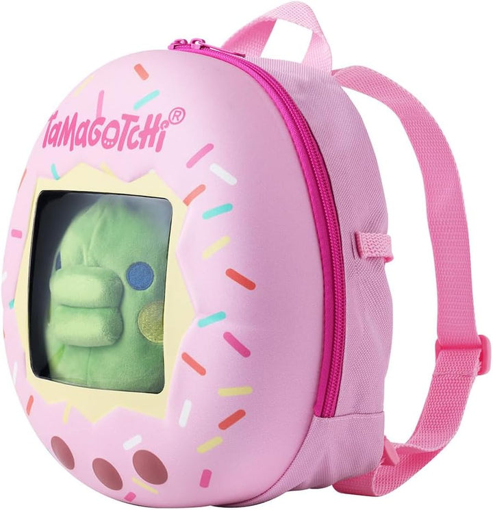 Bandai 90782 Tamagotchi Kuchipatchi Rucksack, multicolor, 3 in 1 Tranformbarer Plüsch-Rucksack, opti