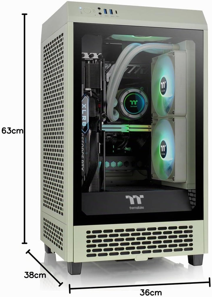 Thermaltake The Tower 200 | Mini Chassis | Matcha Green, Matcha Green