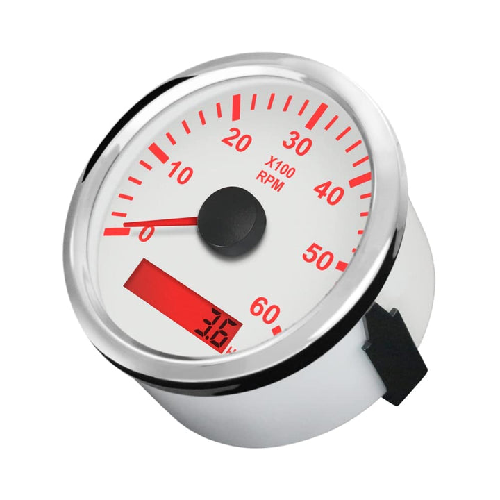 ELING wasserfester Drehzahlmesser und Tachometer, Messgerät, 0-6000 U/min, 85 mm, 9-32 V, mit Hinter