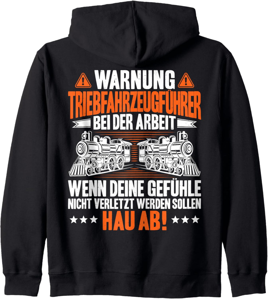 Lokführer Bei Der Arbeit Lokomotivführer Triebfahrzeugführer Kapuzenjacke