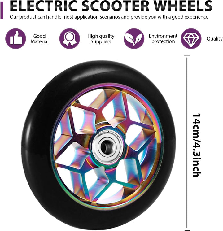 Stunt Scooter Rollen 110mm: LEKEFETO 2 StückStunt Scooter Räder mit ABEC-9 Lager, Kick Scooter Rolle