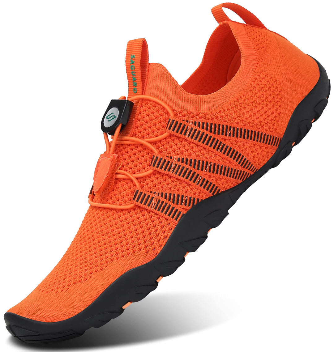 SAGUARO Herren Badeschuhe Damen rutschfeste Sohle Schnell Trocknend Schwimmschuhe 36 EU Dunkelorange