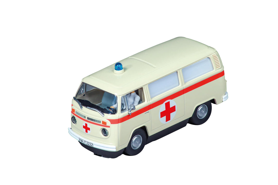 Carrera Evolution - 20027794 VW Bus T2b Ambulance, Red Cross | Slotcar Ready to Race | Perfekt für K