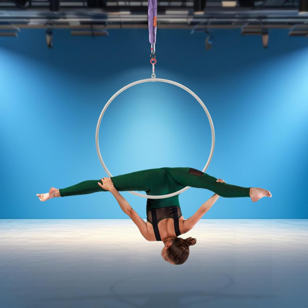 Aerial Hoop Set, 95cm Aerial Lyra Hoop mit kompletter Rigging Hardware, 1 Tonnen-Sicherheitssystem E