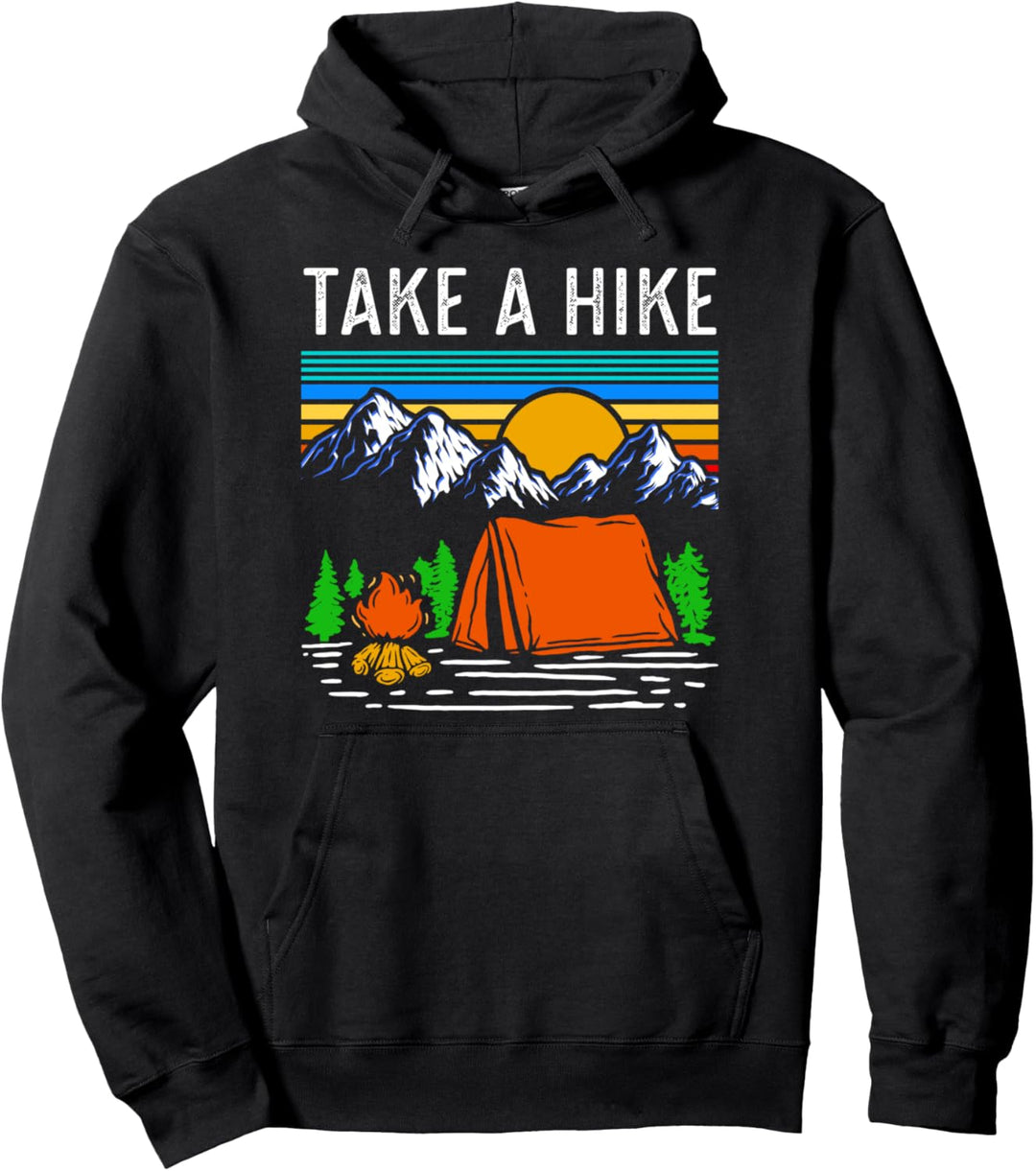 Take A Hike Vintage Camping Wanderer Wandern im Freien Natur Pullover Hoodie
