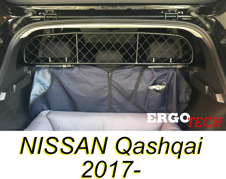 ERGOTECH Trennnetz Trenngitter für NISSAN Qashqai (ab BJ 2017), RDA65-XXS16, für Hunde und Gepäck