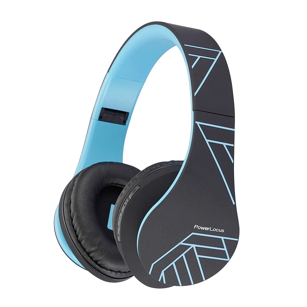 PowerLocus Kabellose Kopfhörer Over Ear, Kopfhörer Bluetooth mit Mikrofon, Faltbar, weiche Ohrpolste