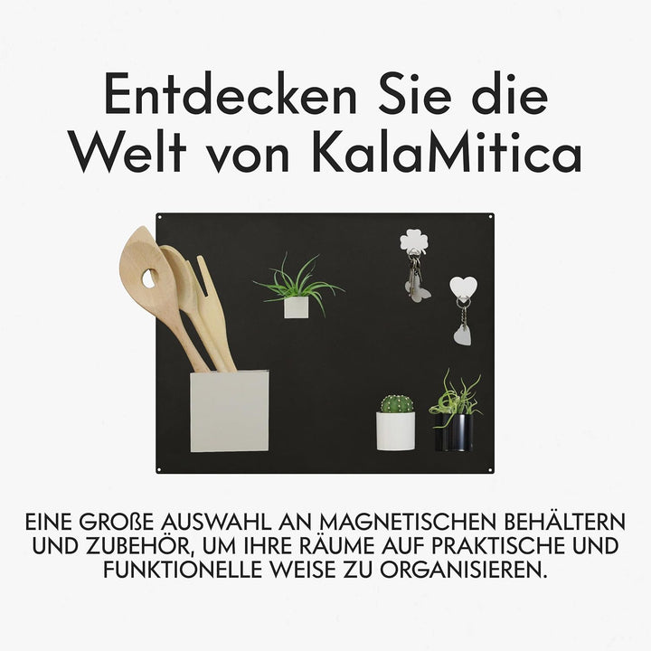 KalaMitica 60114-902-001 magnetische Kreidetafel aus Stahl, Beige, Grösse: 14x50x0,12 cm, Beige