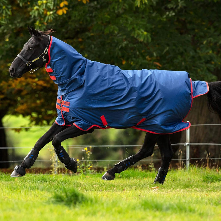 Horseware Amigo Mio Lite Alle In Einem Weichen Teppich 115cm Dark Blue/Red 5ft6, 5ft6