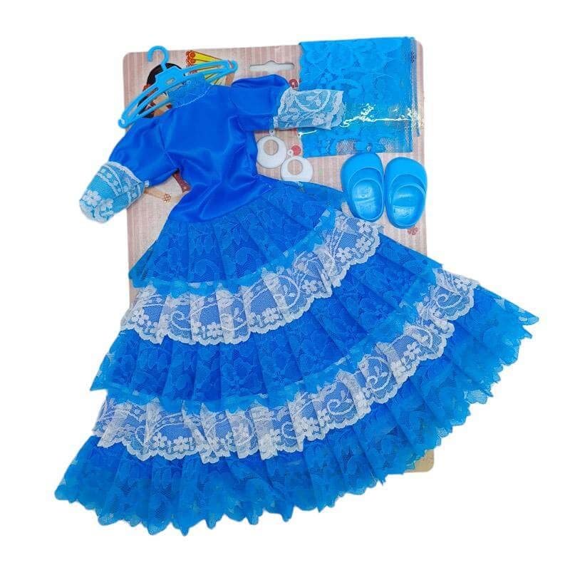 Religiosa Santera Göttin Yemaya Kleid, Blau, für Puppen-Kollektion Sintra, Simona, Mari's, Pepa's od