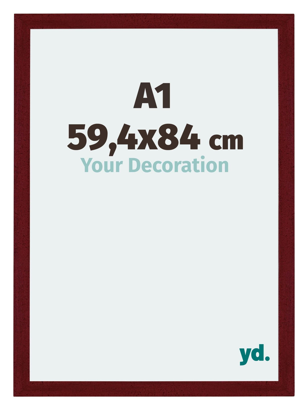 yd. Your Decoration - Bilderrahmen DIN A1 59,4x84 cm - Bilderrahmen aus MDF mit Acrylglas - Antirefl