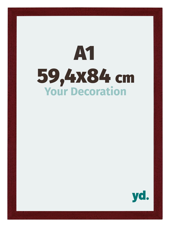 yd. Your Decoration - Bilderrahmen DIN A1 59,4x84 cm - Bilderrahmen aus MDF mit Acrylglas - Antirefl