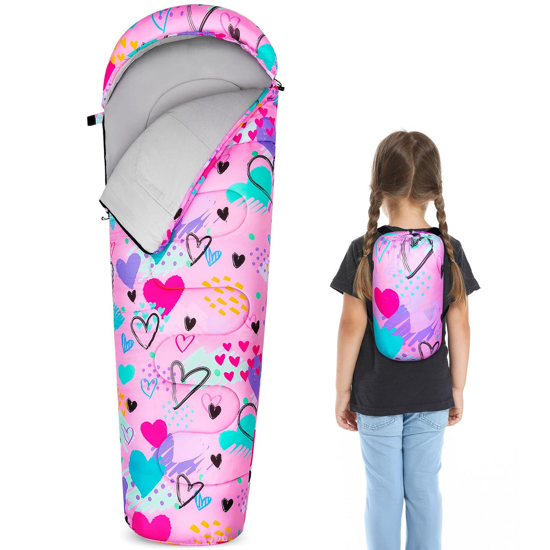 MHJY Shlafsack Camping für Jungen und Mädchen, Schlafsack Kinder ideal für Outdoor Camping Wandern B