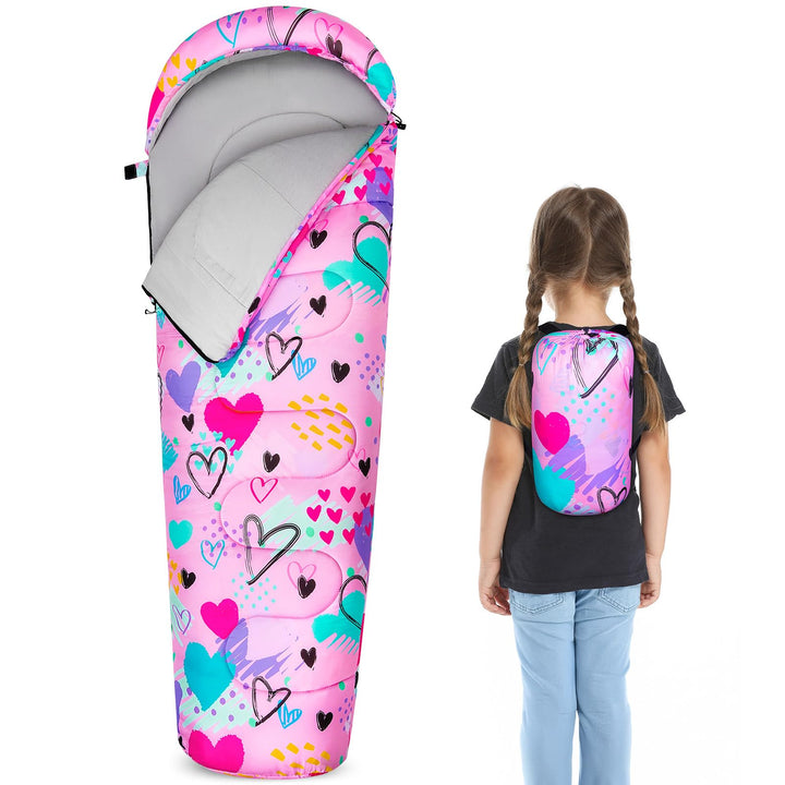 MHJY Shlafsack Camping für Jungen und Mädchen, Schlafsack Kinder ideal für Outdoor Camping Wandern B