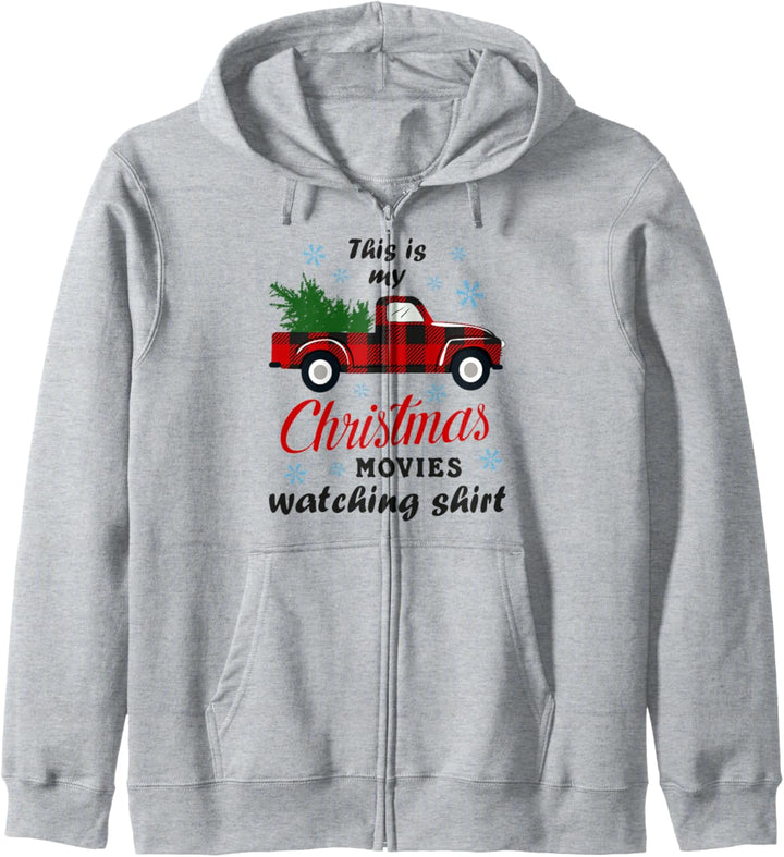 This is My Christmas Movie Watching Shirt Red Truck Funny Kapuzenjacke