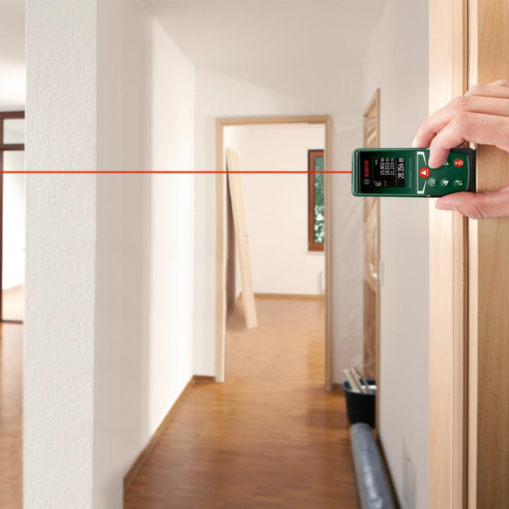 Bosch Laserentfernungsmesser UniversalDistance 30 (Distanz bis 30m präzise messen, Messfunktionen, S
