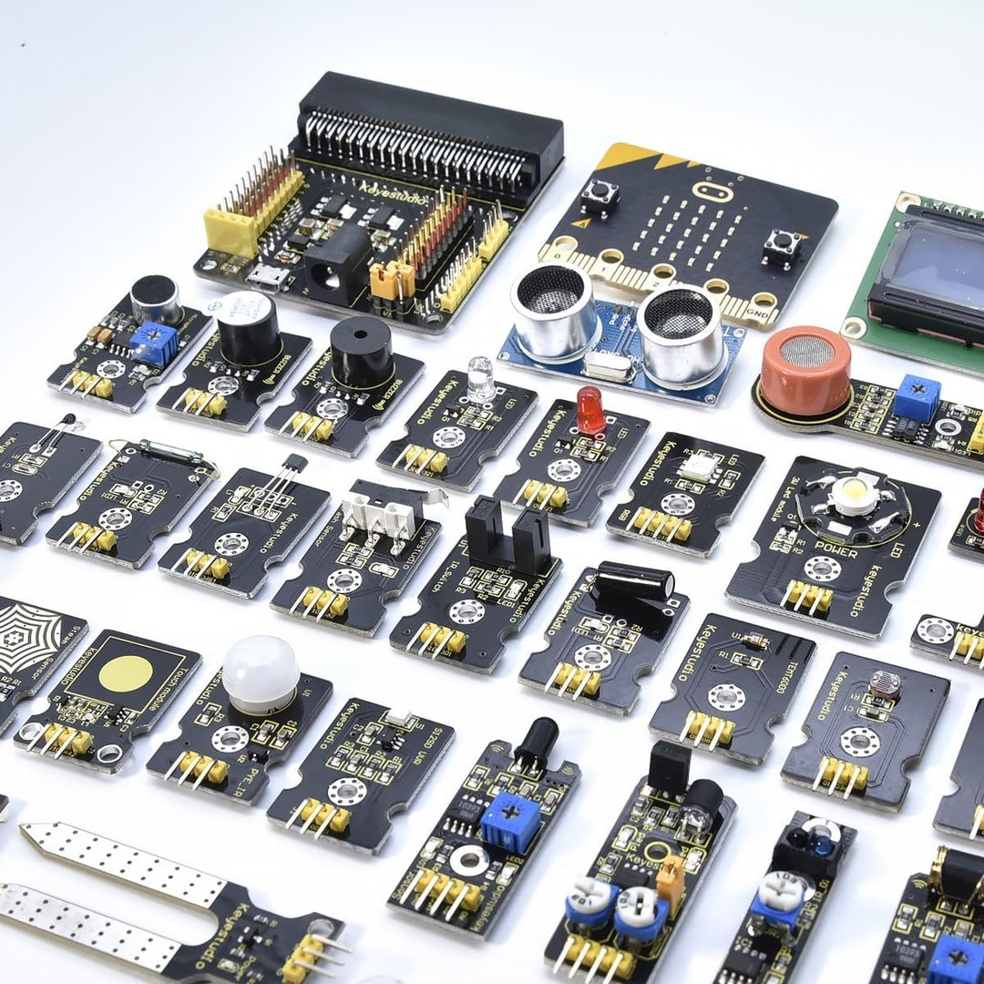 KEYESTUDIO BBC Micro:bit 37 In 1 Sensor Starto Kit | Microcontroller Starter Kit mit Microbit V2, PD