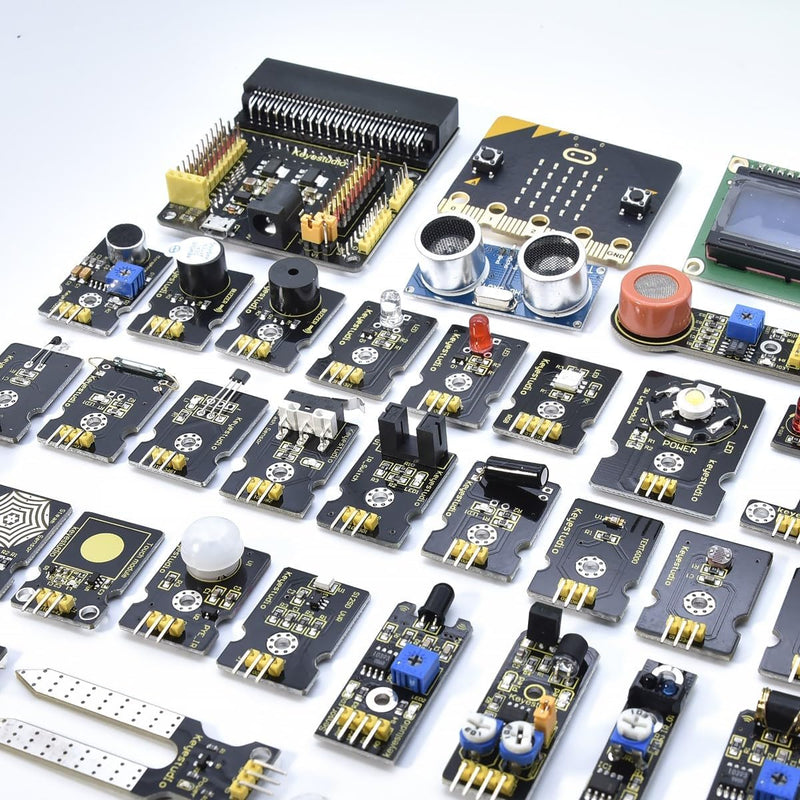 KEYESTUDIO BBC Micro:bit 37 In 1 Sensor Starto Kit | Microcontroller Starter Kit mit Microbit V2, PD