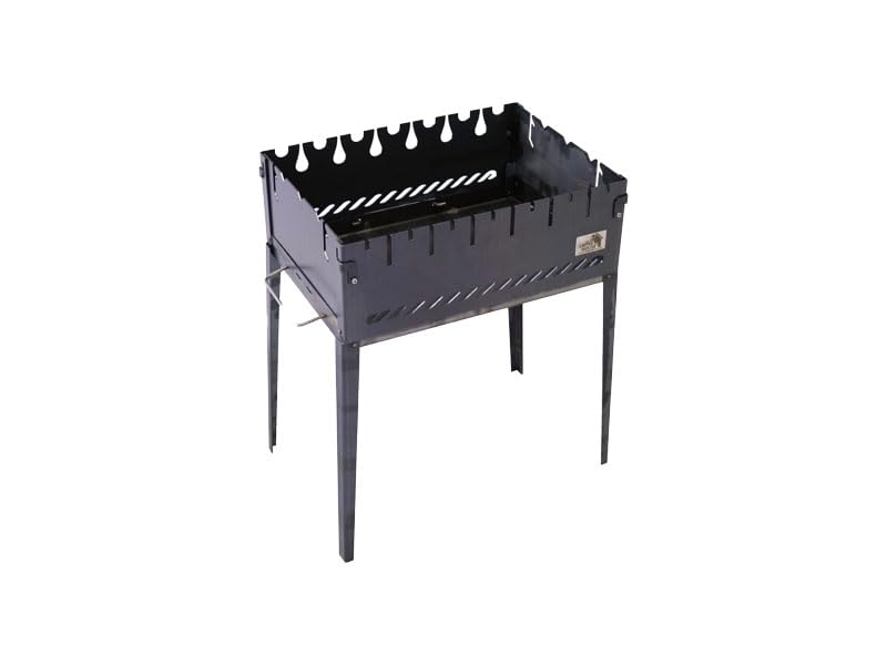 Klappbarer Mangal Grill, Holzkohlegrill für Outdoor, Camping & Garten, Kompakt & Tragbar, Schwarz 8