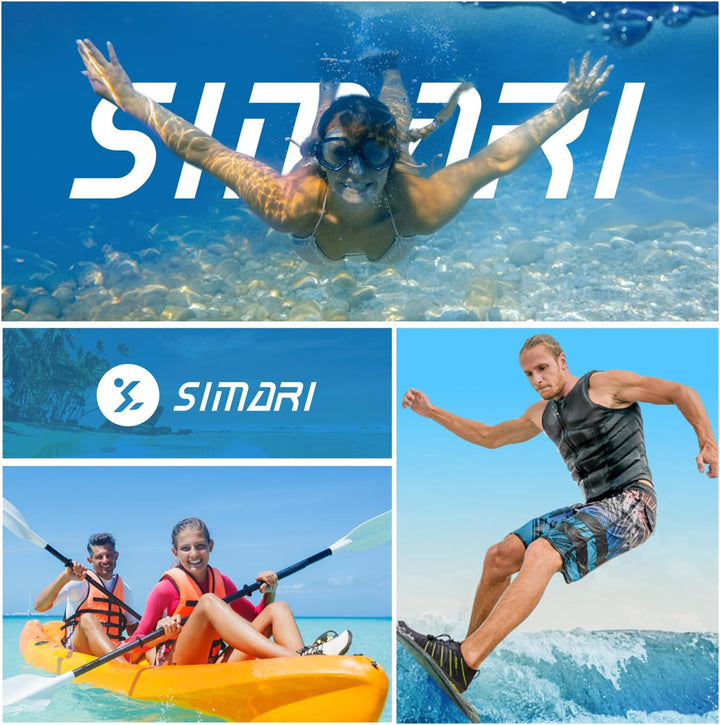 SIMARI WP001 Wasserschuhe für Damen und Herren, schnelltrocknend, für Barfuss, Tauchen, Schwimmen, S