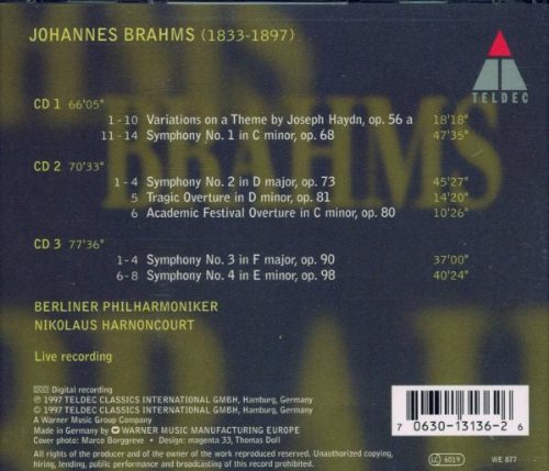 Brahms: The Symphonies. Die Sinfonien, Audio-CD