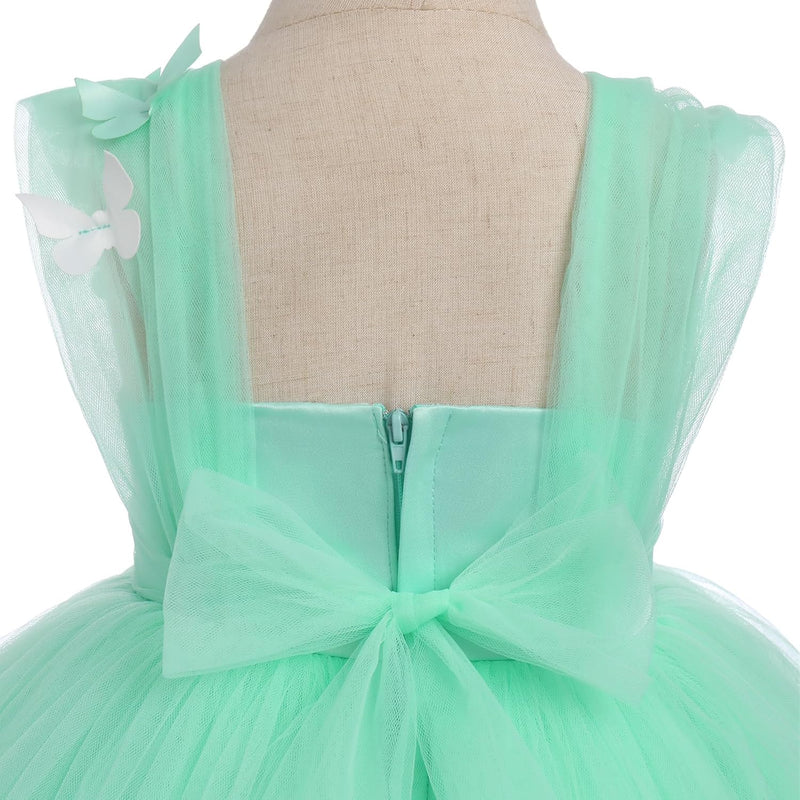 FYMNSI Baby Mädchen Prinzessin Kleid Blumenmädchenkleid Taufkleid Kleinkinder Schmetterling Festlich