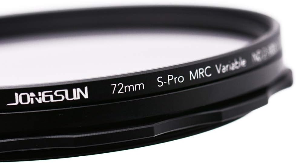 JONGSUN Variable ND Filter 72mm, S-Pro HD MRC 16-Schicht Nanobeschichtung, ND2-ND1000, Kameraneutral
