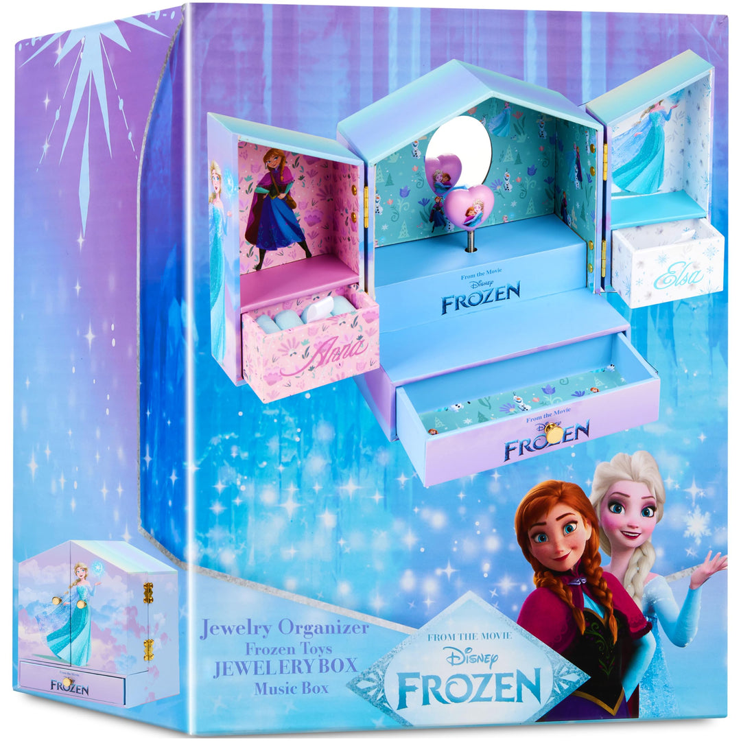 Get Trend Disney Frozen Schmuckkästchen Mädchen Anna und Elsa Musikbox für Schmuck Geschenke für Kin