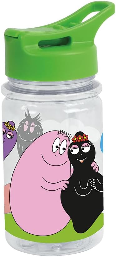 FUN HOUSE | Komplettes Set Lunchbox Barbapapa für Kinder | 1 Glas, 2 Teller + Besteck + Trinkflasche