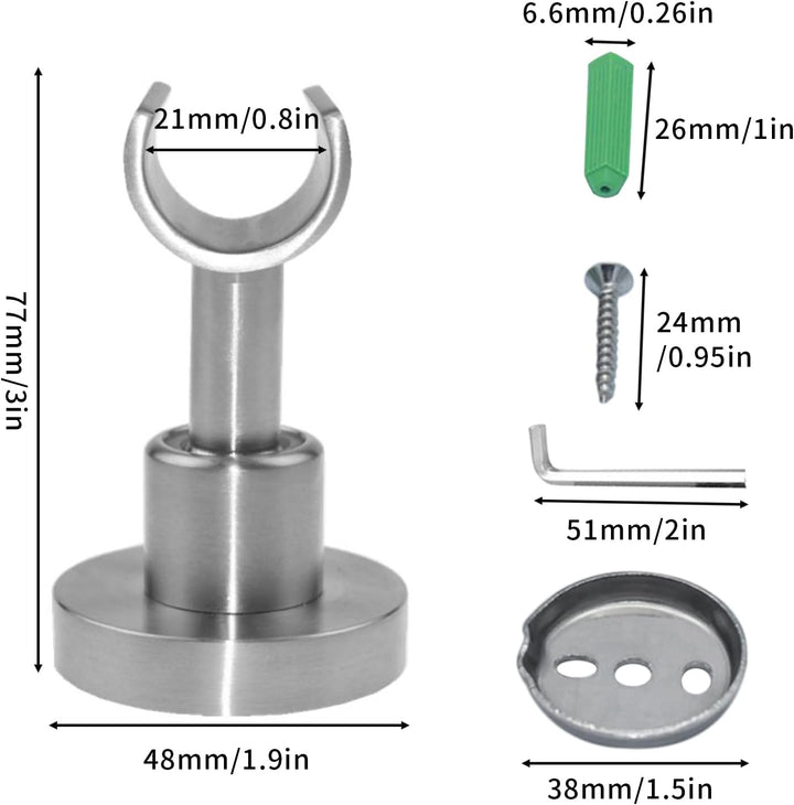 Handbrause Halterung, Verstellbarer Brausehalter, 360° Drehbar Duschkopfhalterung, Universel Edelsta