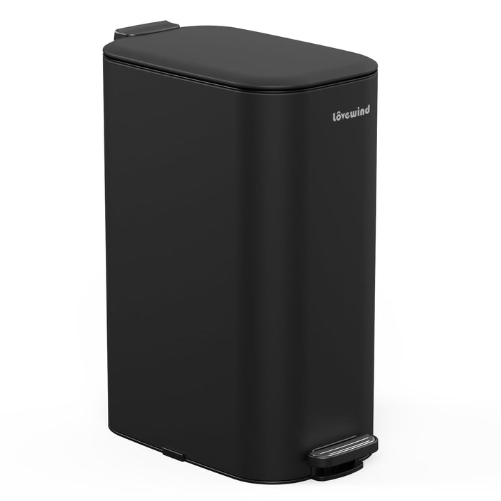 lovewind Mülleimer 30L mit Fusspedal, Schmaler Abfalleimer, Leise Schliessender Deckel, Entnehmbarer