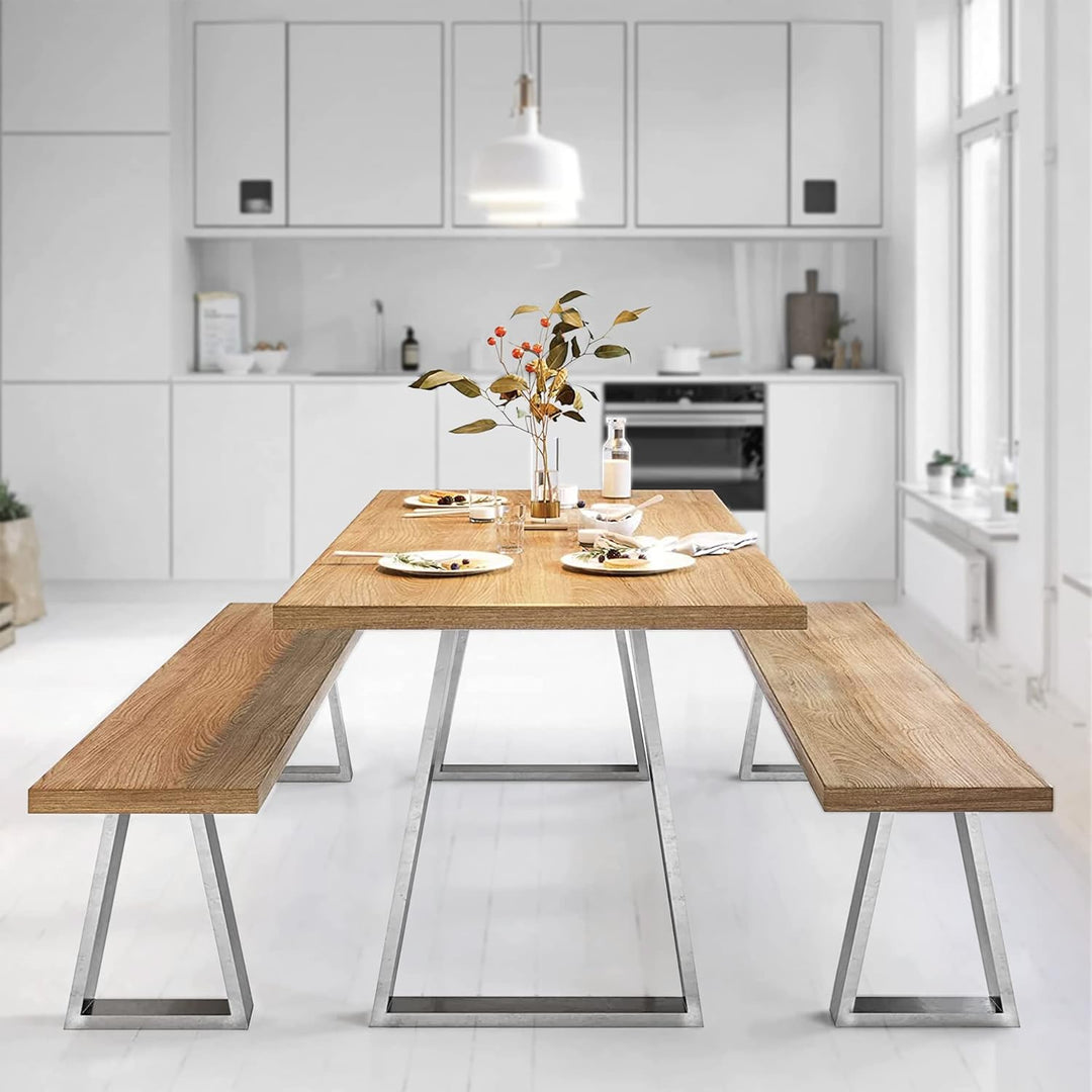 mina concept 11-2 Tischkufen Edelstahl – Tischgestell Trapez-förmig – Aussenmasse 70 x 72 cm – Profi