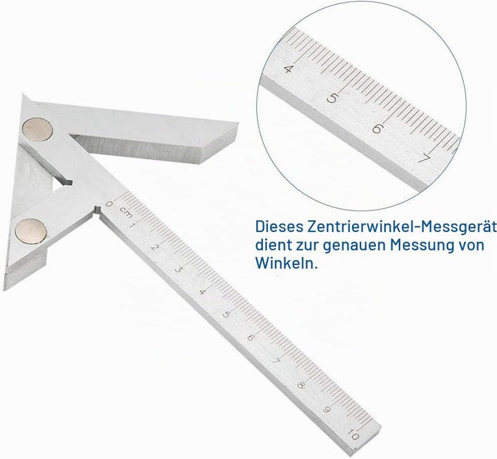 Zentrierwinkel 100 x 70 mm industrielle Präzisions Mittellehre zentrierlehre, Mittenfinder Zentrumsf
