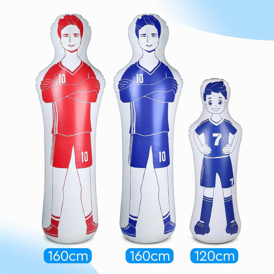 efuturetime Aufblasbare Fussball Dummy aus PVC, Fussballtraining Dummy Trainingspuppe für Torwart Fr