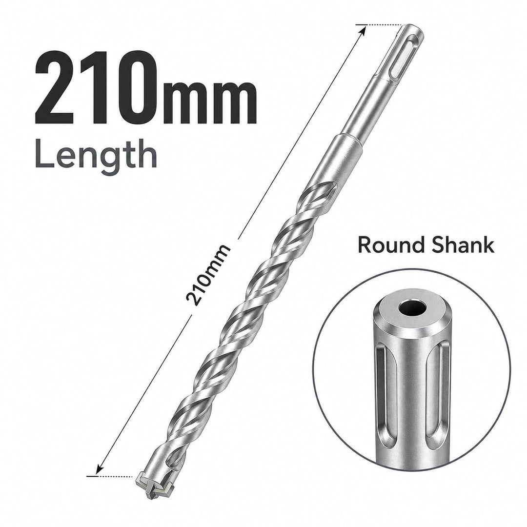 STARVAST SDS Plus Bohrer Set für Beton [8tlg - Ø6-16 & 210mm lang] 4 Schneiden - Langlebige Betonboh