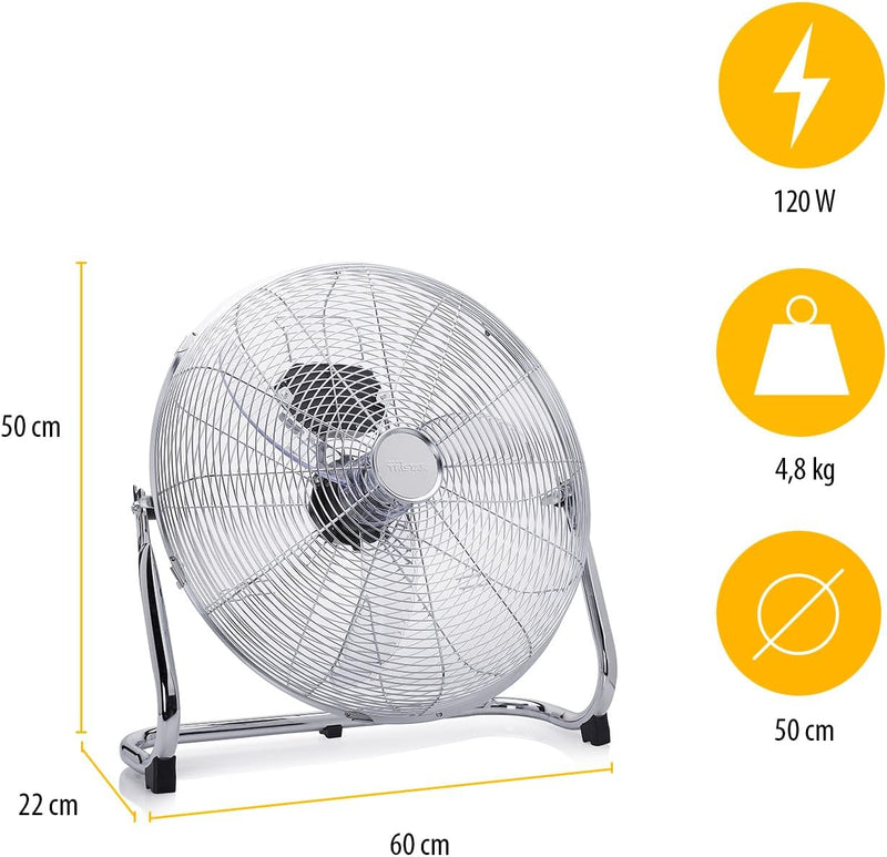 Tristar VE-5885 Bodenventilator – 50 cm – Metall VE-5885 50 cm, VE-5885 50 cm