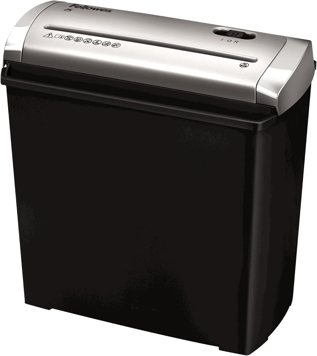 Fellowes Trito 2S – Aktenvernichter, Streifenschnitt, 5 Blatt, schwarz