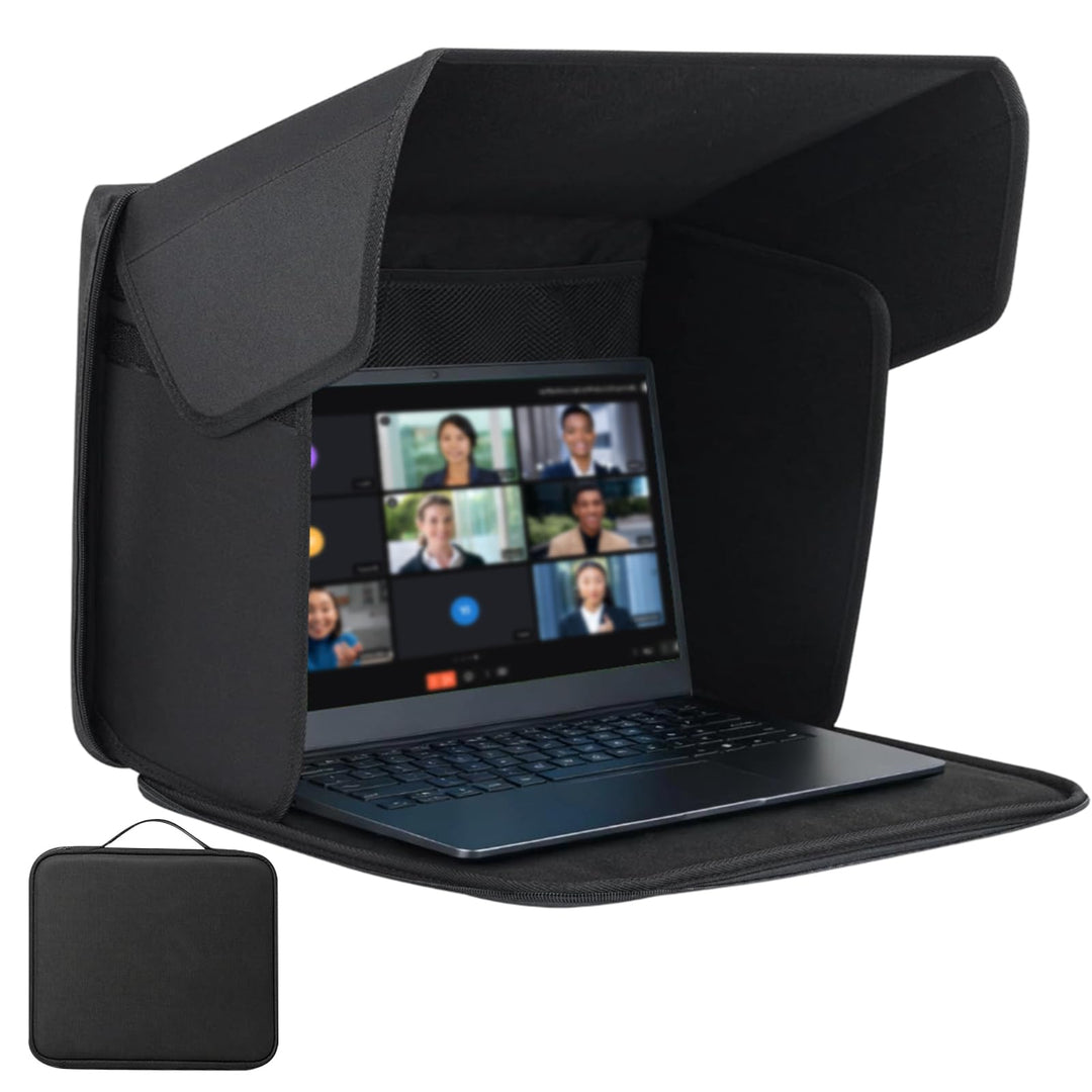 DASIAUTOEM Universal Laptop Sonnenschutz, Klappbare 2-in-1 Laptoptasche, Computer Sichtschutzhaube,